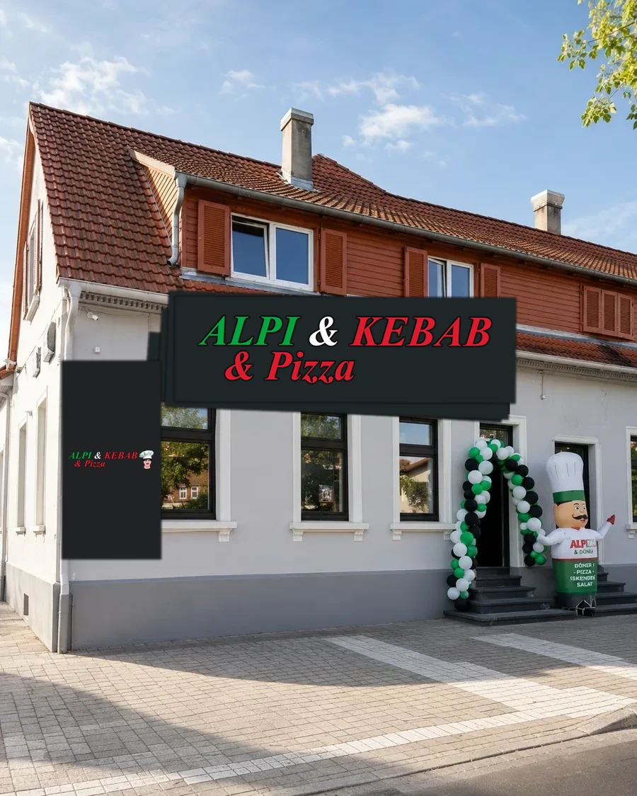 Alpi & Kebab & Pizza von außen in der Mannheimer Straße