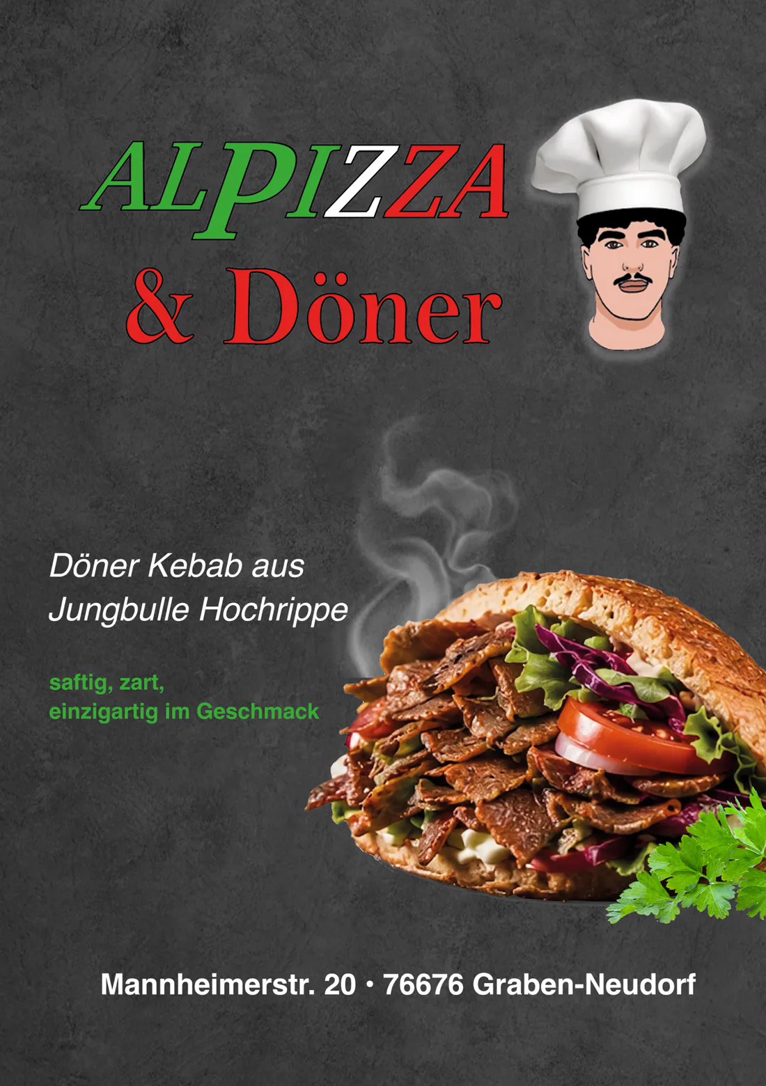 Original-Speisekarte, Seite 1: Titelseite